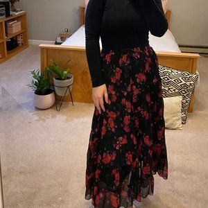 åshild Floral Midi Skirt